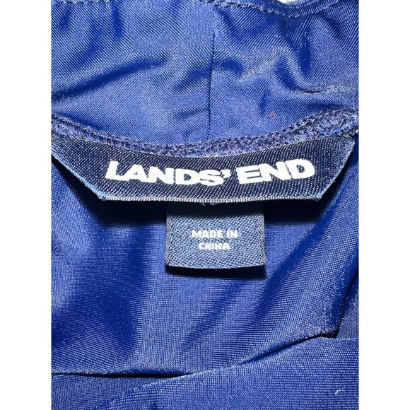 Lands End Navy Blue Elastic Waist Pull On Swim Shorts Womens 16 + - Picture 3 of 6